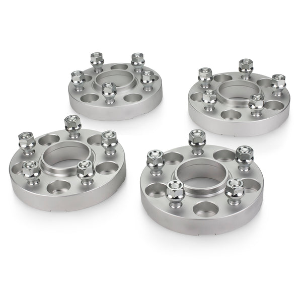 Street Dirt Track-2006-2010 JEEP COMMANDER 2WD/4WD - 5x127 Wheel Spacer Kit - Set of 4 with lip-Wheelspacer-Street Dirt Track-1.25"-Silver-4-SDT-WS-0716