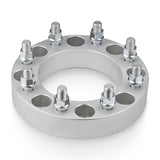 Street Dirt Track-2005-2022 FORD F-350 SUPER DUTY 2WD/4WD (SINGLE REAR WHEEL) - 8x170 125mm Lugcentric Wheel Spacers Kit - Set of 4 with no lip - Silver-Wheelspacer-Street Dirt Track-