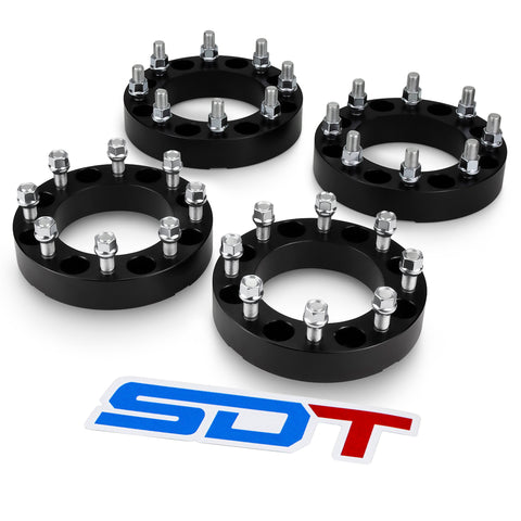 2005-2022 FORD F-350 SUPER DUTY 2WD/4WD (SINGLE REAR WHEEL) - 8x170 125mm Lugcentric Wheel Spacers Kit - Set of 4 with no lip
