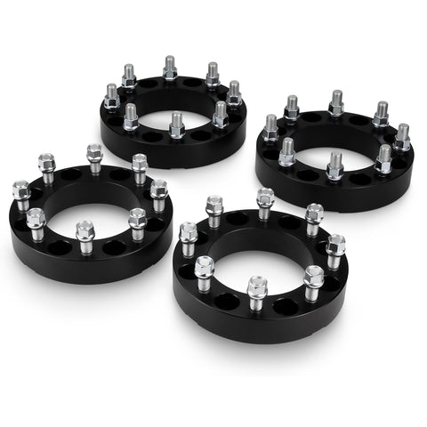 2005-2022 FORD F-350 SUPER DUTY 2WD/4WD (SINGLE REAR WHEEL) - 8x170 125mm Lugcentric Wheel Spacers Kit - Set of 4 with no lip