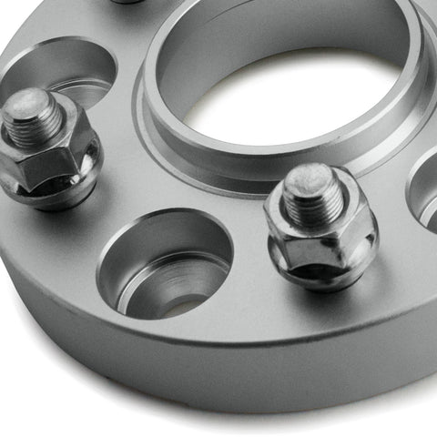 Fits 2003-2014 INFINITI M45 2WD/4WD - 5x114.3 66.1mm Hubcentric Wheel Spacers Kit - Set of 4 with lip - Silver