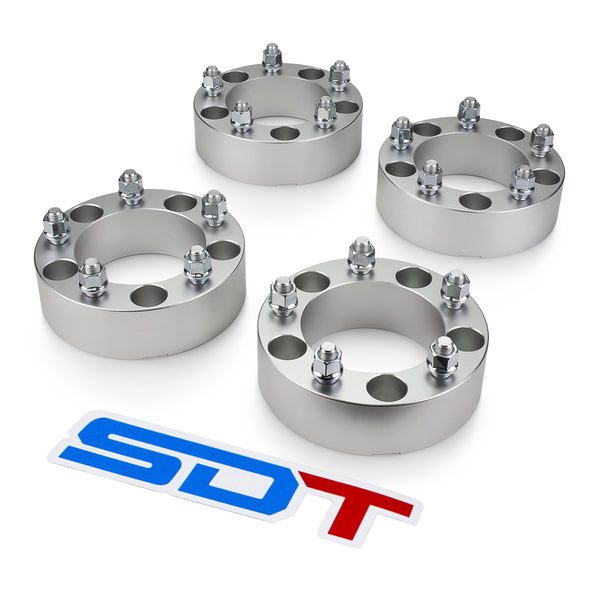 Street Dirt Track-1966-1996 Ford Bronco 2WD/4WD - 5x139.7 108mm Wheel Spacer Kit - Set of 4 with no lip - Silver-Wheel Spacer-Street Dirt Track-2"-SDT-WS-0679